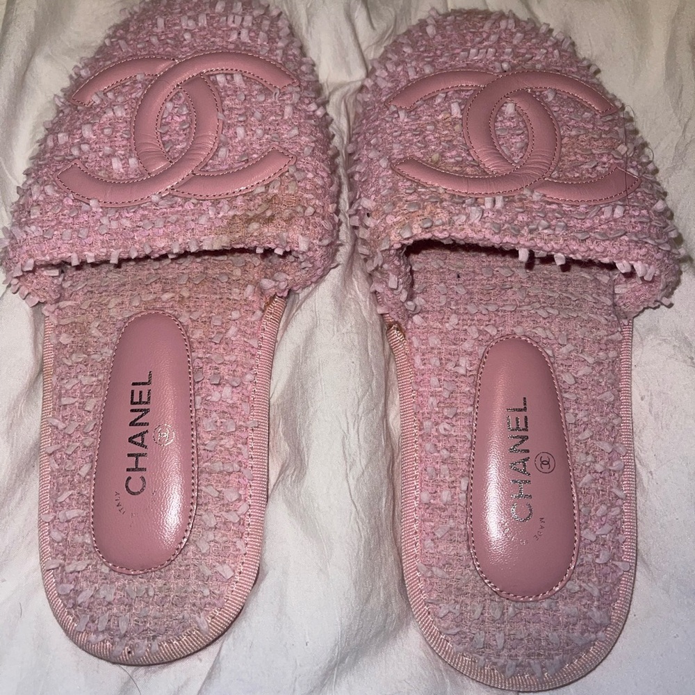 Chanel tweed slippers size 36 - Picture 2 of 6